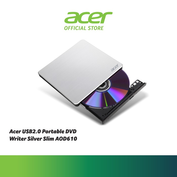 Acer USB2.0 Portable DVD Writer Silver Slim AOD610 Shopee Malaysia