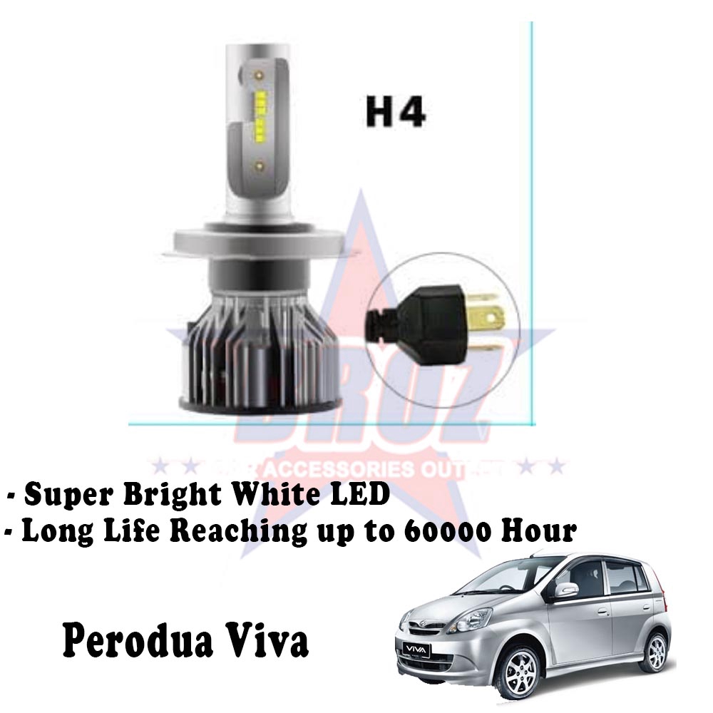 Perodua Viva (Head Lamp) C6 LED Light Car Headlight Shopee Malaysia