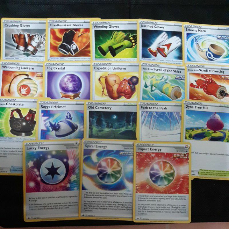 Pokemon Card TCG Chilling Reign Trainer Echoing Horn/ Fog Crystal