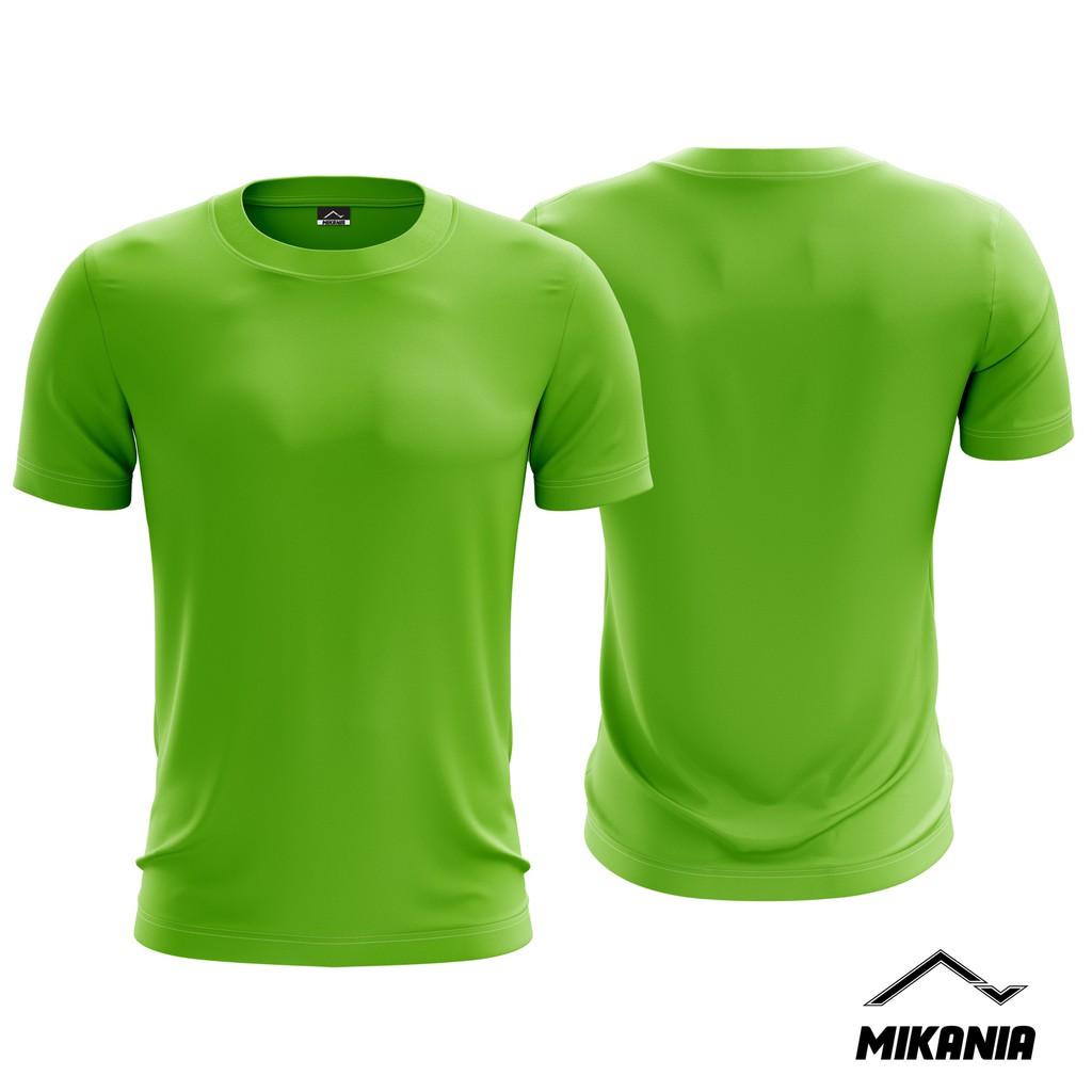 Apple Green Plain Microfiber Jersey TShirt Jersi Tshirt Microfiber