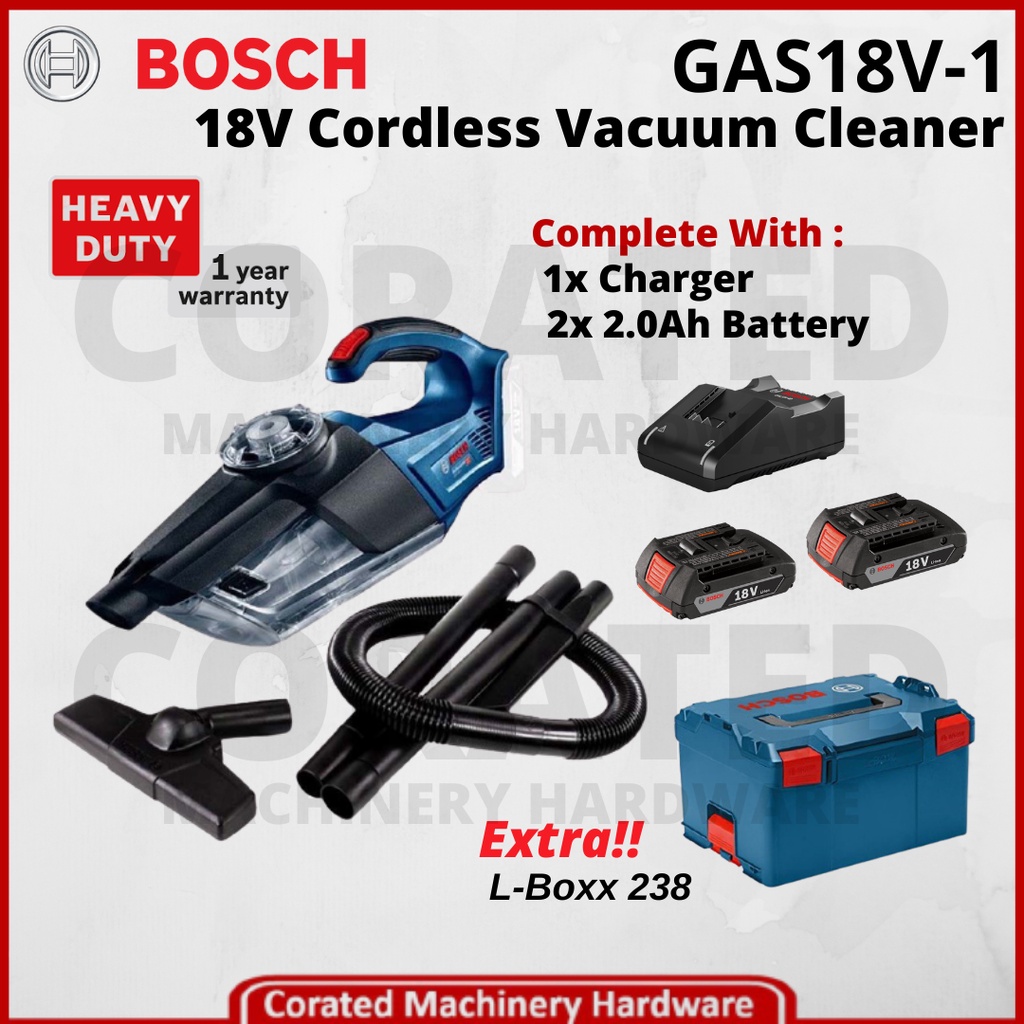 CLOSE [CORATED] Bosch GAS18V1 18V Cordless Vacuum Cleaner (1 Year