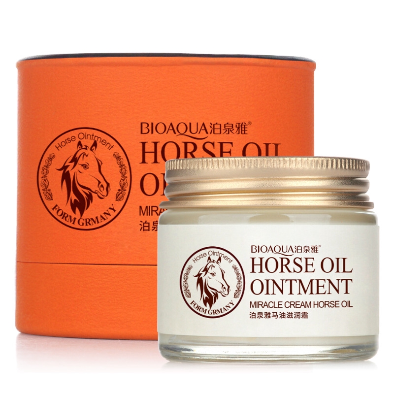 BIOAQUA Horse oil cream moisturizing nourishing skin brightening and