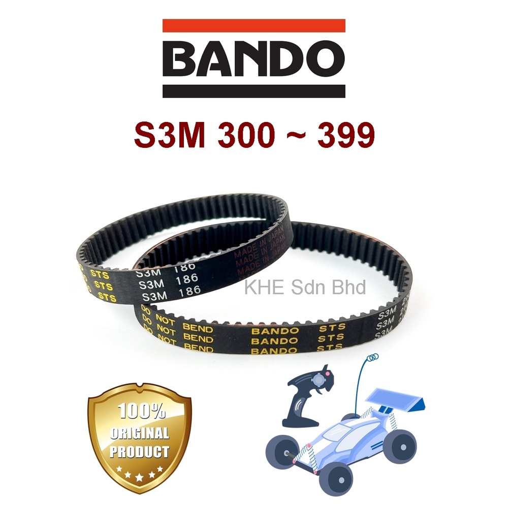 RC Car Belt S3M 309 327 351 384 390 396 Bando Timing Belt (made in