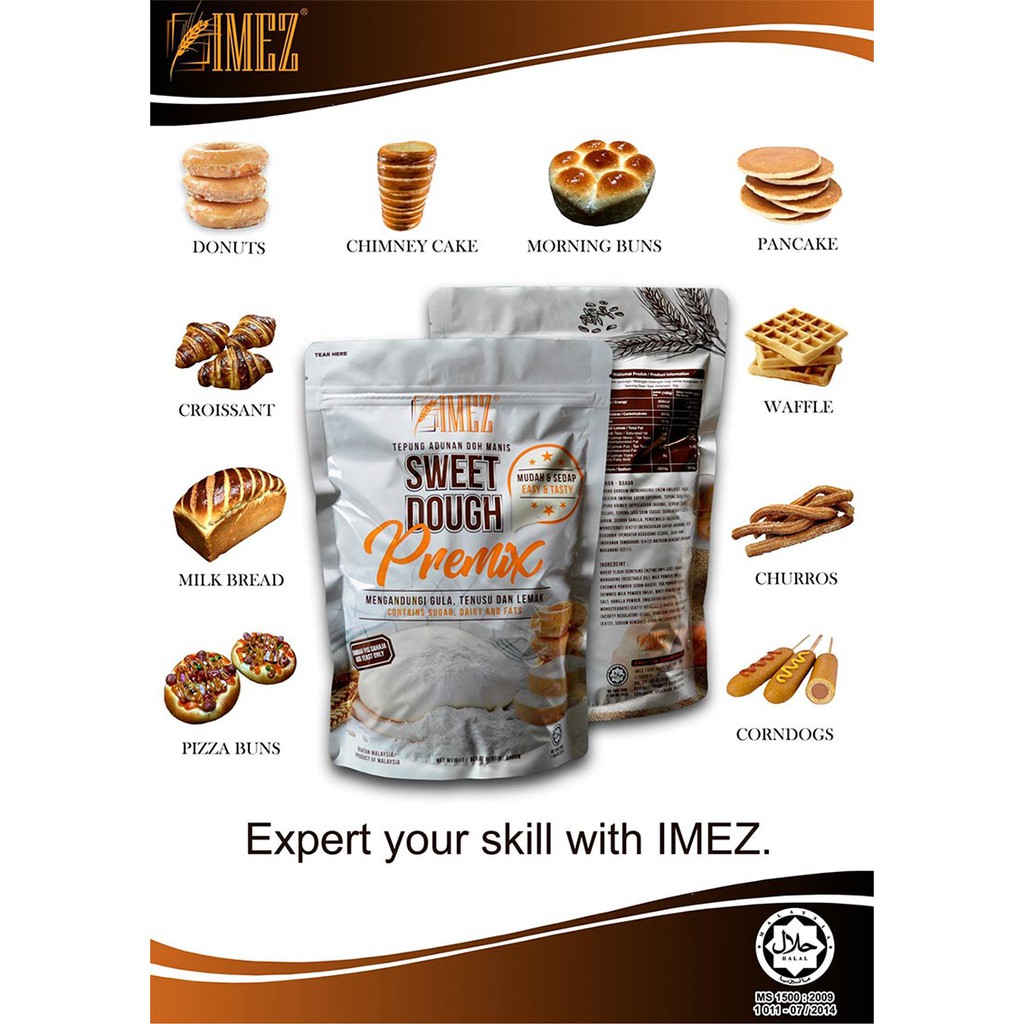 IMEZ Sweet Dough Premix Tepung/Flour/Baking/Donut Shopee Malaysia