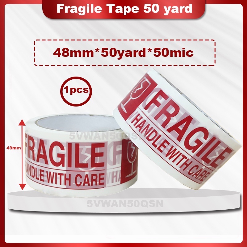 【Malaysia READY STOCK】Fragile Tape Opp Tape 1 unit 48mm*50yard*50mic