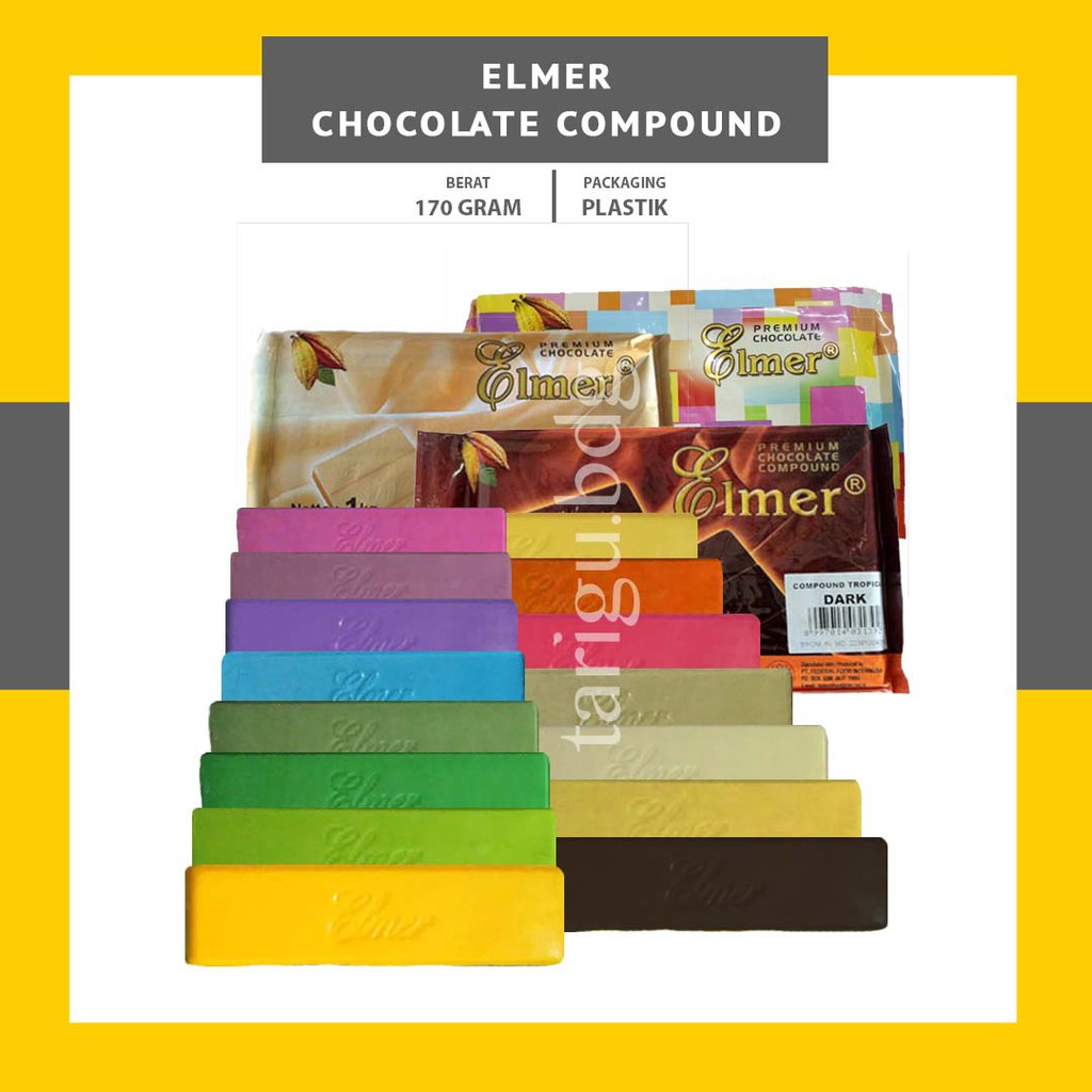 Elmer Brown Stone - Chocolate Color Taste - Chocolate Block - Chocolate Compound | Shopee Malaysia