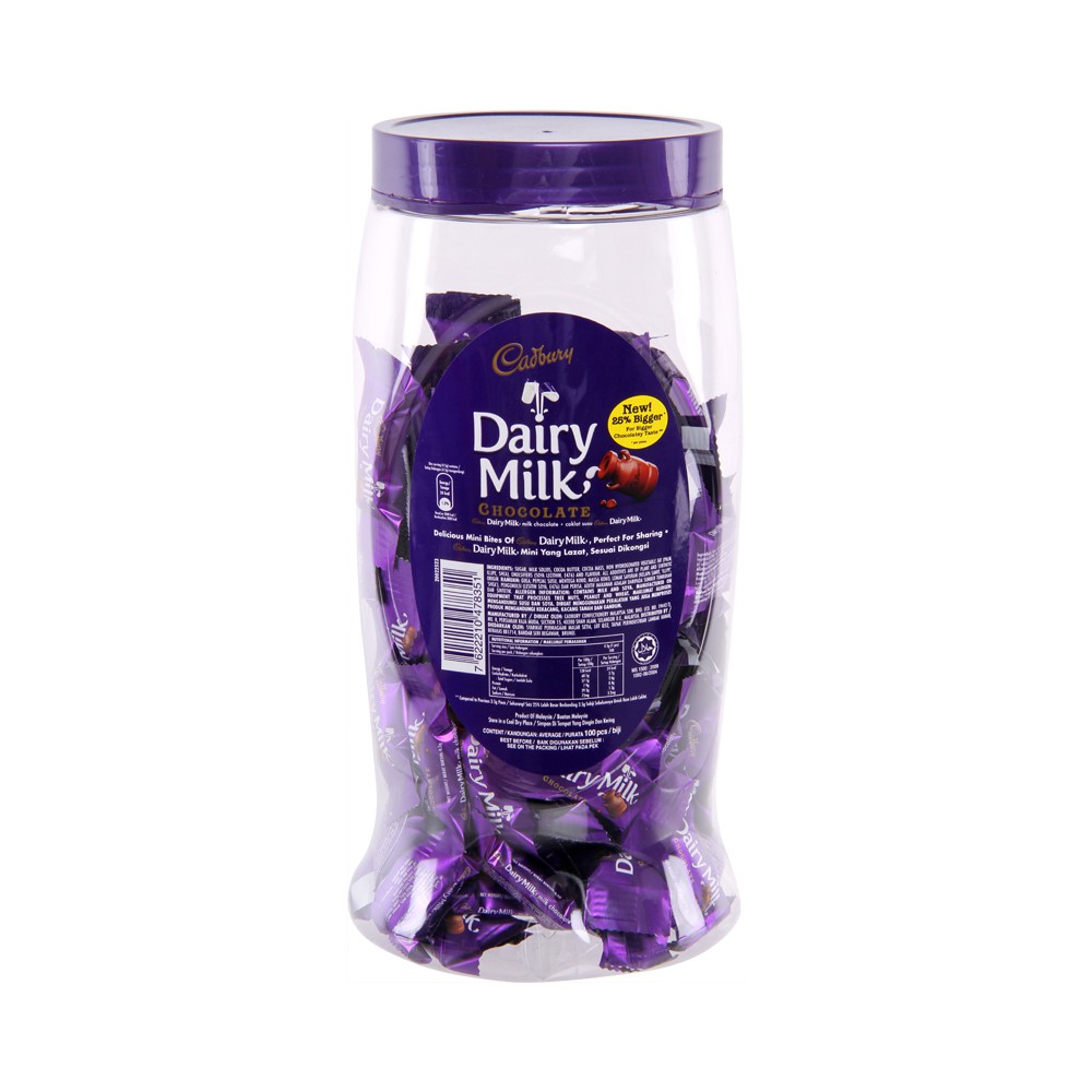 Cadbury Dairy Milk Chocolate Jar (4.5g x 100pcs) Shopee Malaysia
