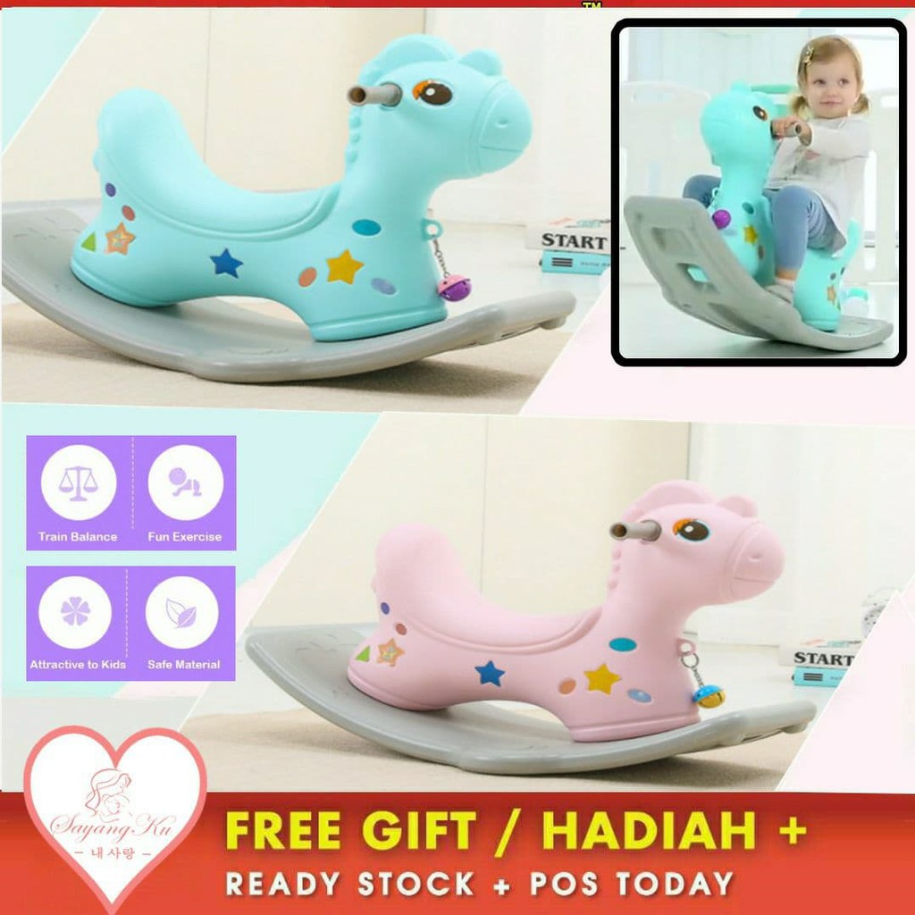 Sayangku Rocking Unicorn Horse Riding Pony Mainan Kuda