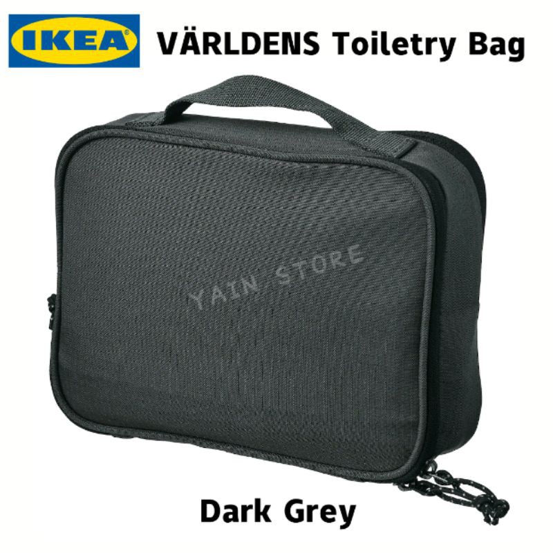 【Ready Stock】IKEA VÄRLDENS VARLDENS Toiletry Bag, Dark Grey Shopee