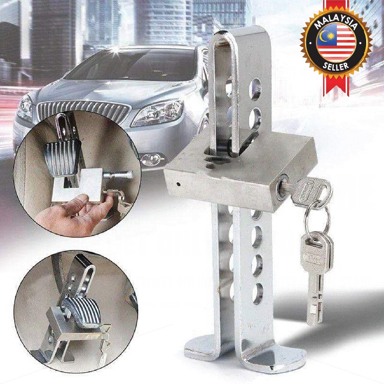 Anti Theft Car Brake Pedal Lock Device Clutch Stainless Steel Security