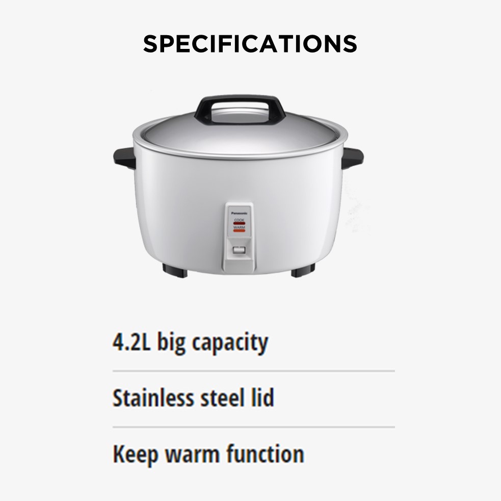 PANASONIC SRGA421 Rice Cooker 4.2L Keep Warm SRGA421WSKN Large