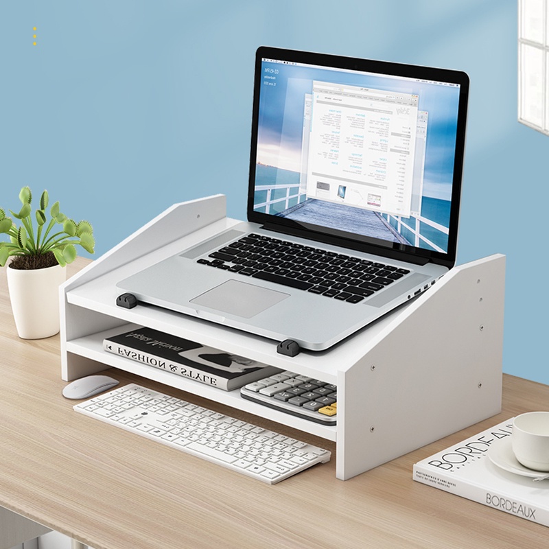 Desktop computer monitor stand rack tabletop storage rack desktop