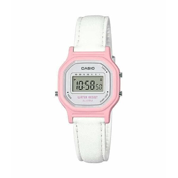 Casio Ladies' Standard Digital White Leather Band Watch LA11WL4A LA