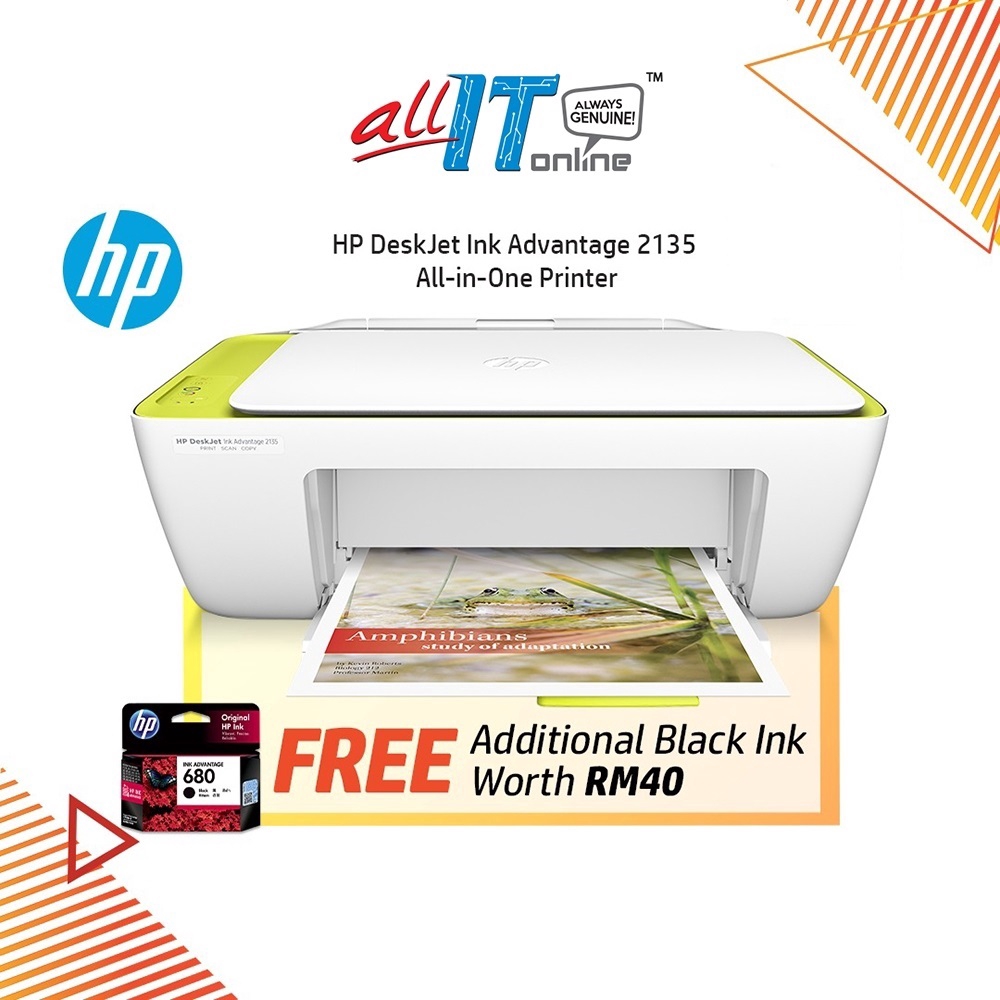 HP 2135 Deskjet Ink Advantage All in One Printer F5S29B Shopee Malaysia