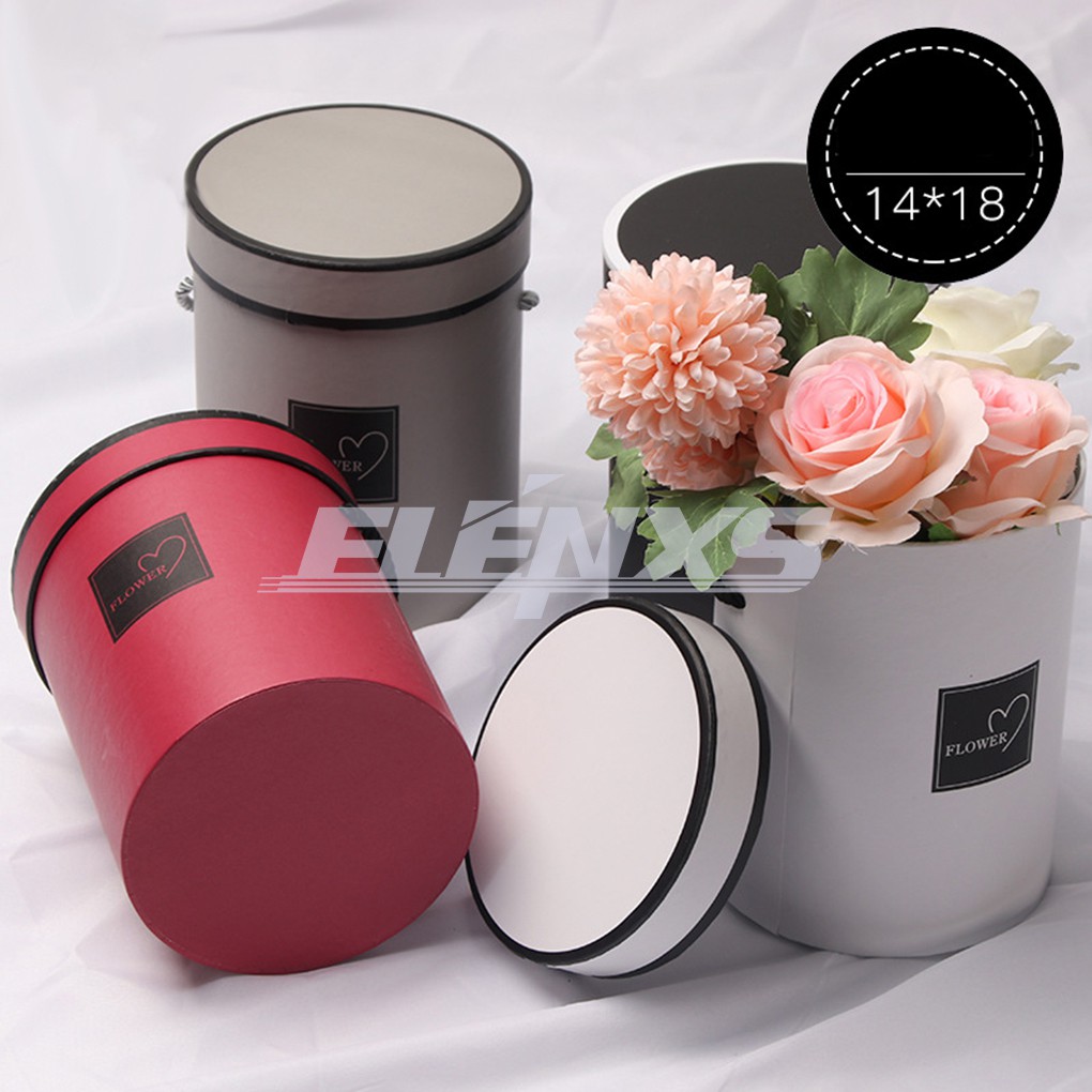 Handheld Bouquet Boxes Round Flower Living Vases Floral Box Plant Case