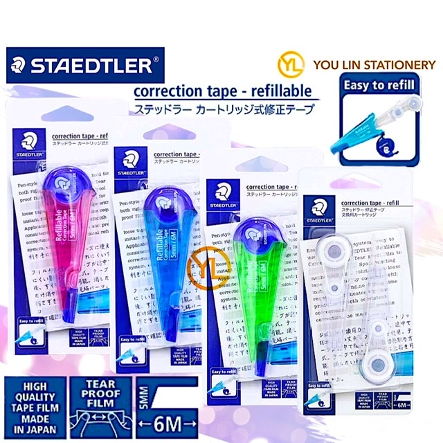 Staedtler Correction Tape Refillable Shopee Malaysia