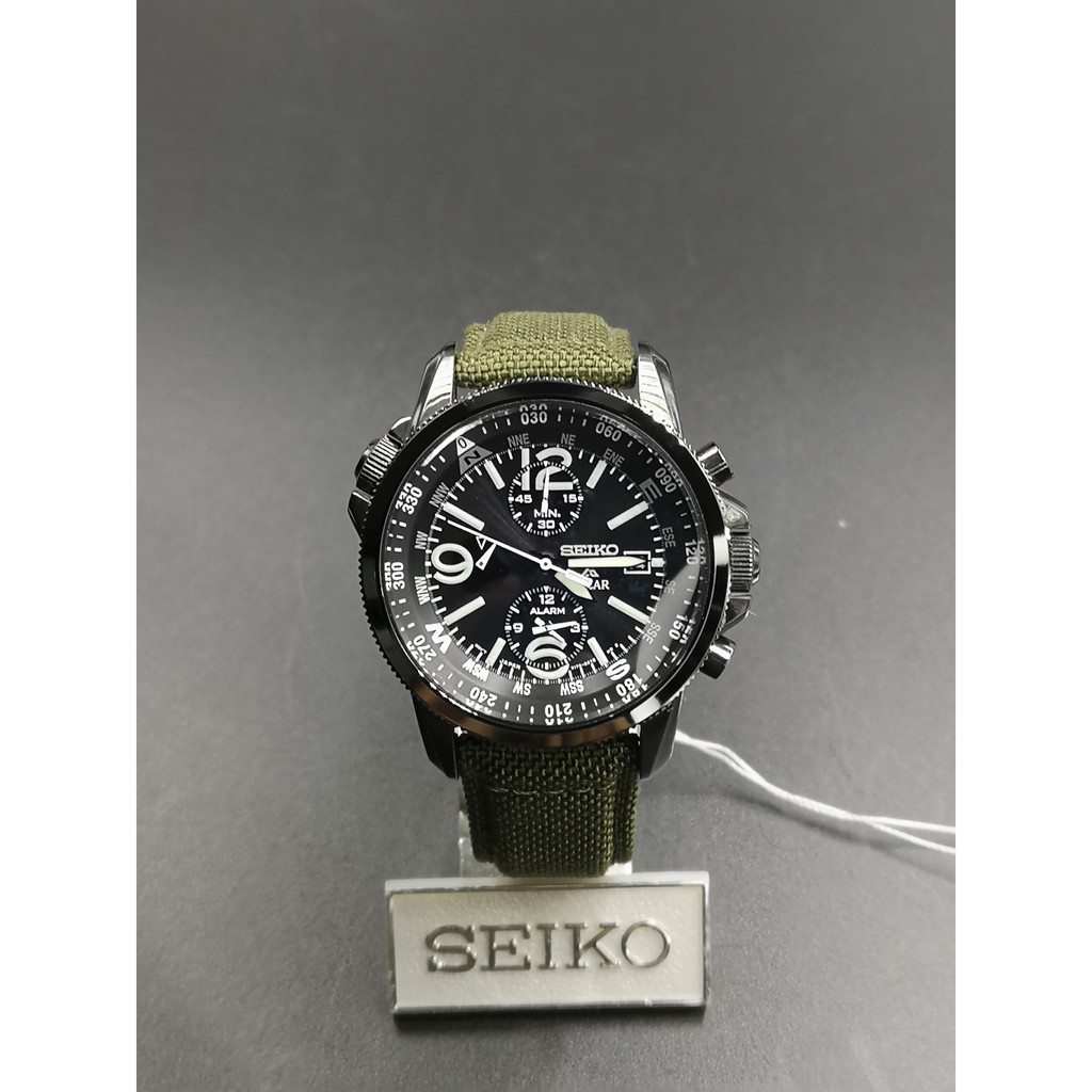 SSC295P1 SEIKO PROSPEX SOLAR MILITARY CHRONOGRAPH GREEN NYLON