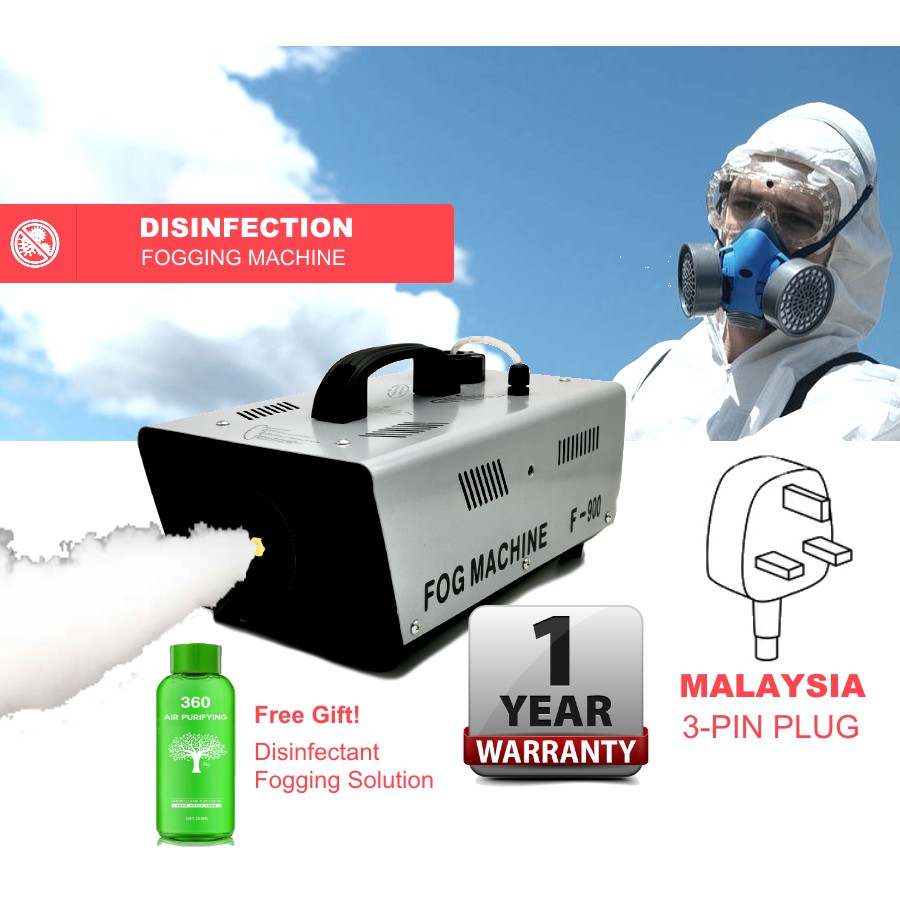 900W Disinfection Fogging Machine Fogger Fog Machine + Disinfectant Fogging Solution (Free Gift