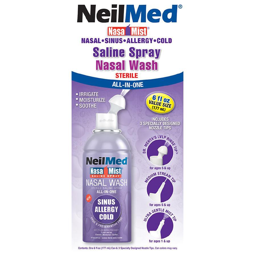 NEILMED NASAMIST SALINE SPRAY ALLINONE 177ML EXP 2026/01 Shopee