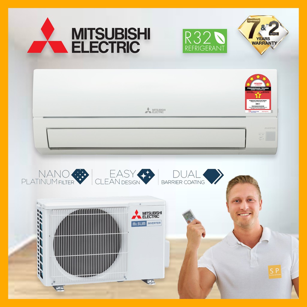 Mitsubishi 1HP/1.5HP/2HP/2.5HP R32 Inverter Air Conditioner (MSYJS10VF / MSYJS13VF / MSY
