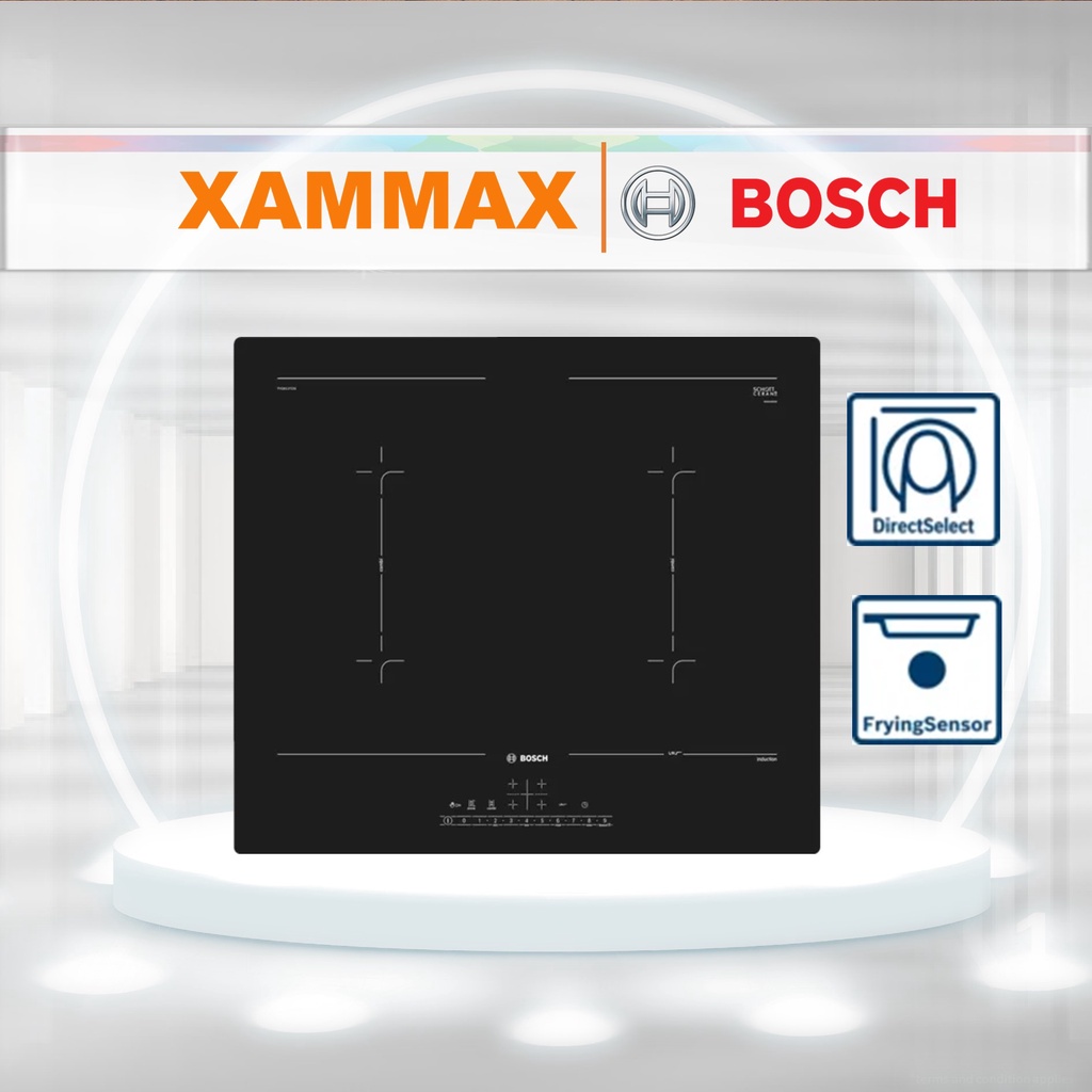 BOSCH PVQ611FC5E Serie 6 Induction Hob / 4 Burner / Kitchen