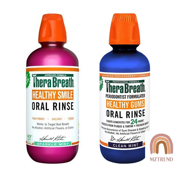 [KPRIME] New TheraBreath Oral Rinse Sparkle Mint 473ml/Clean Mint 473ml