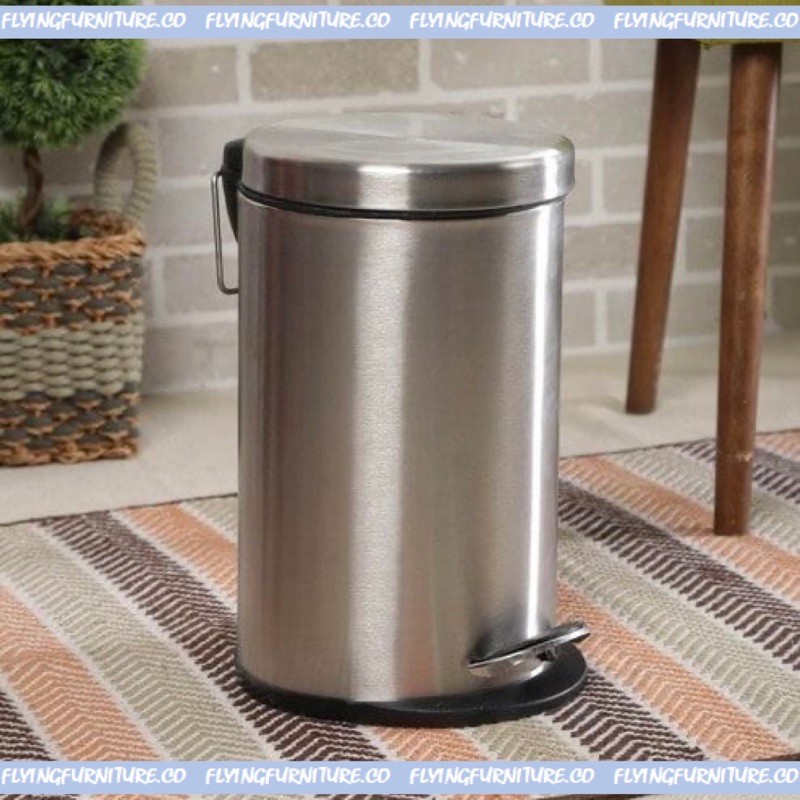 SNORPA Pedal Bin Stainless Steel Dustbin with Pedal Dustbin Bakul