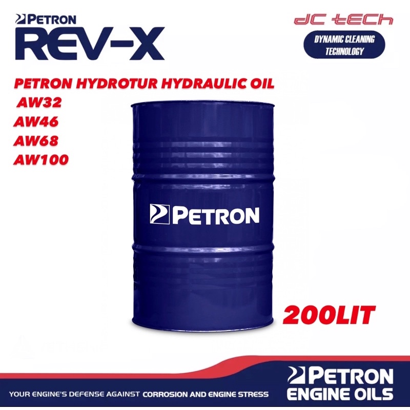 PETRON HYDROTUR AW32 / AW46 / AW68 HYDRAULIC OIL , 200L *SHELL / CALTEX