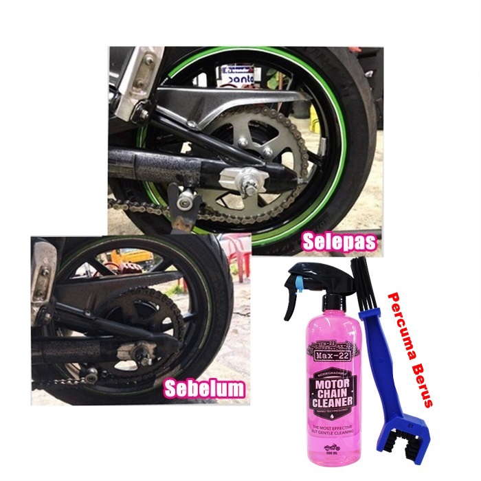 Max22 Dirt Buster Cleaner + Chain Brush [ Buster Degreaser Cleaner for
