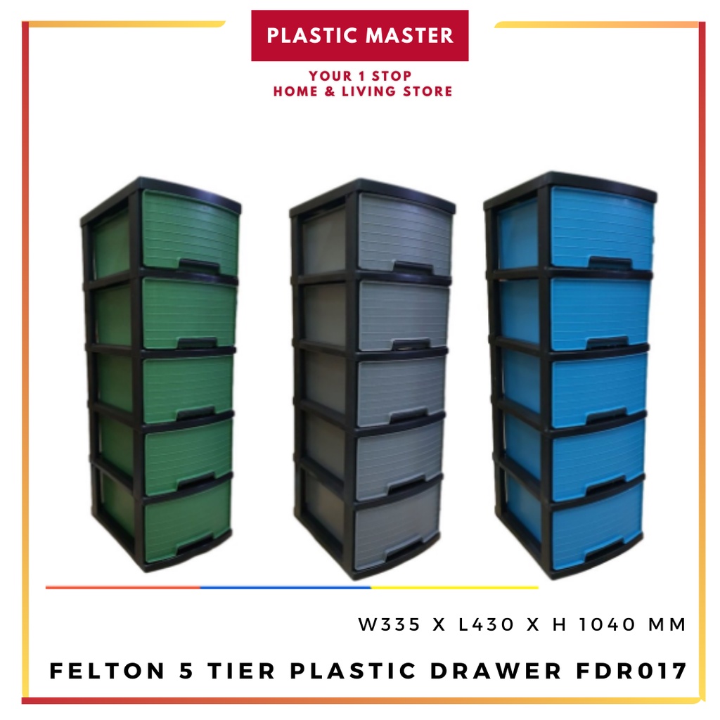 5 Tier Plastic Drawer / Plastic Fully Assemble Plastic Storage