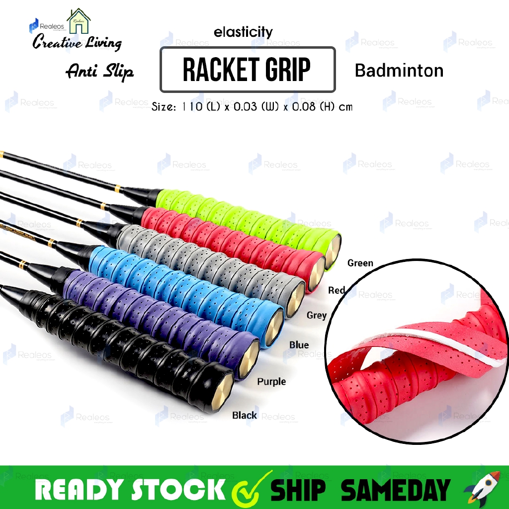 Realeos Racket Grip Tape Anti Slip Super Absorbent Tennis Overgrip