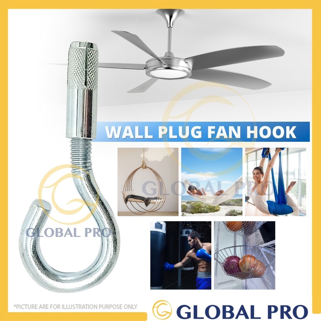 [NEW] Fan Hook With Wall Plug Standard Wall Plug Anchor Hook For Basket