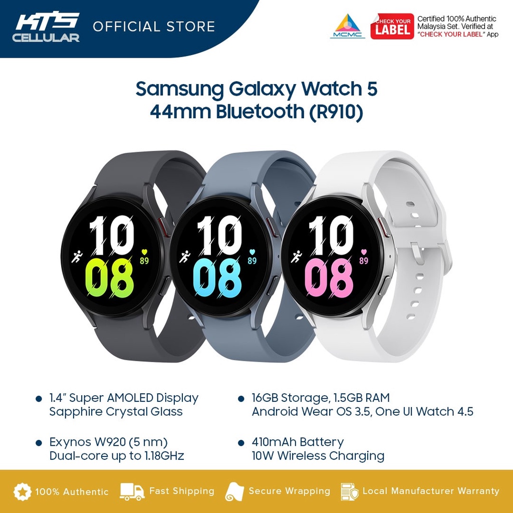 [READY STOCK] Samsung Galaxy Watch 5 BT 44mm Smartwatch (R910