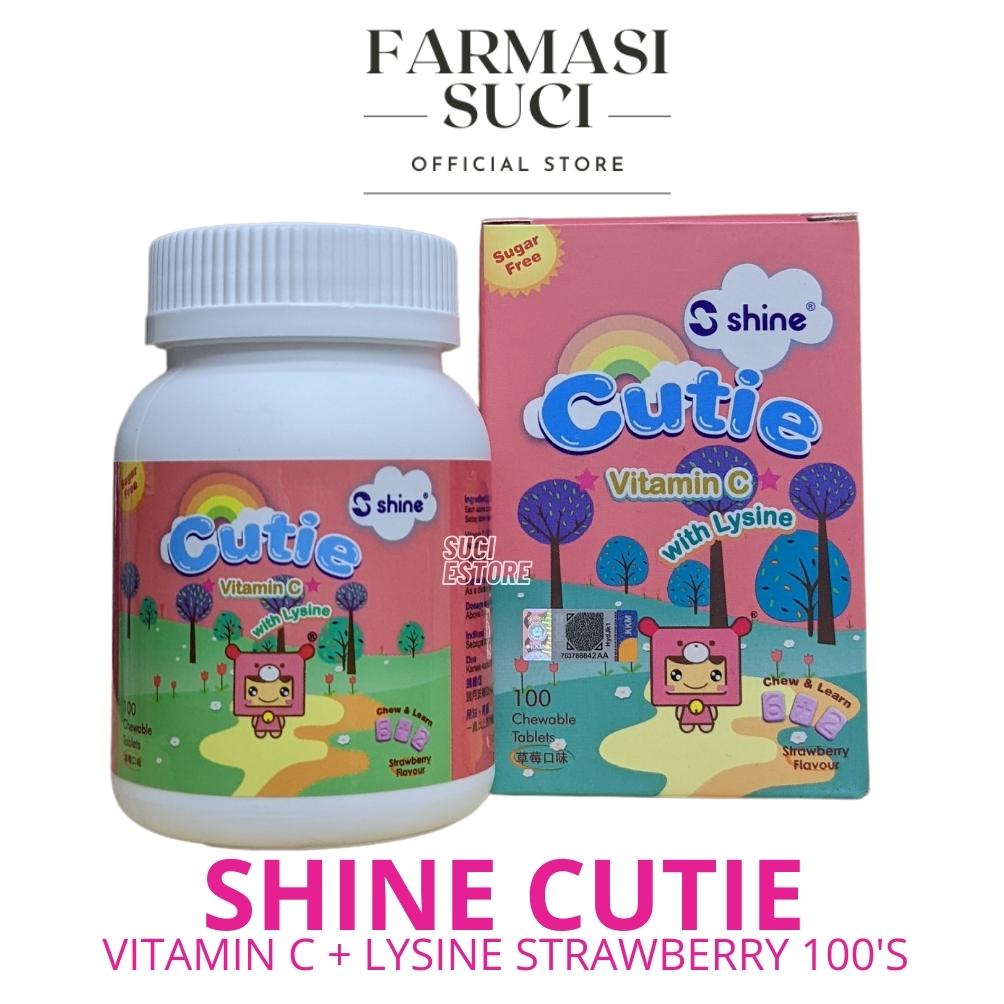 Shine Cutie Vitamin C With Lysine 100 Chewable Tablets [Strawberry