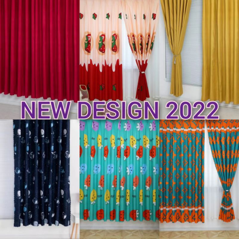 Langsir Hot Viral! Curtain Semi Blackout Curtains Hook Murah Viral 2022