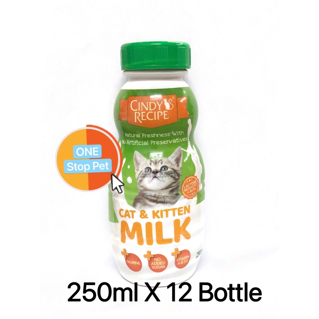 Cindy Recipe Lactose Free Cat & Kitten Milk 250ml x 12 (1 CTN) Shopee