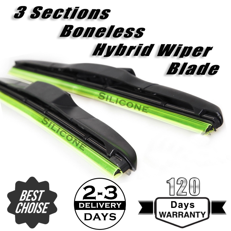 Nexus Car Wiper 3 Sections Boneless Hybrid Soft Silicone Wipers