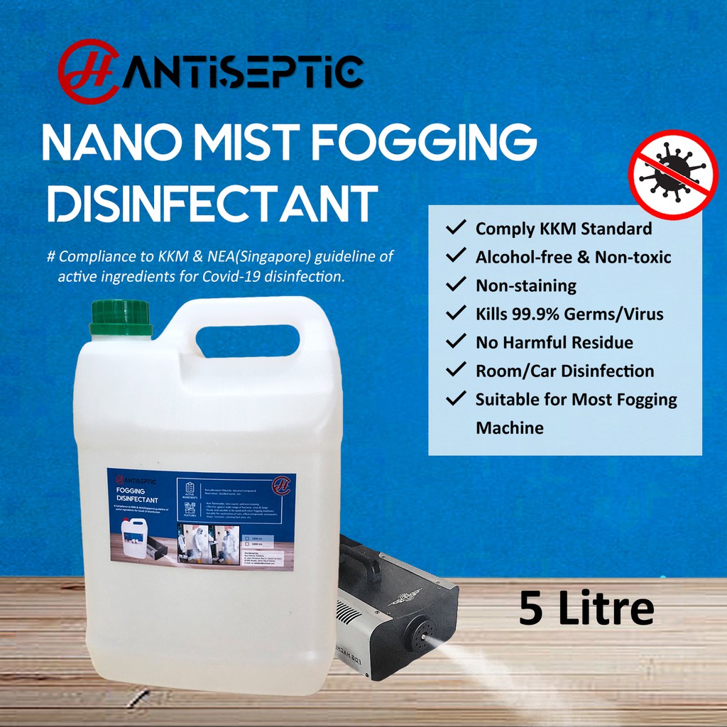 Nano Mist Fogging Disinfectant Liquid [5000ML] KKM Compliance (Standard