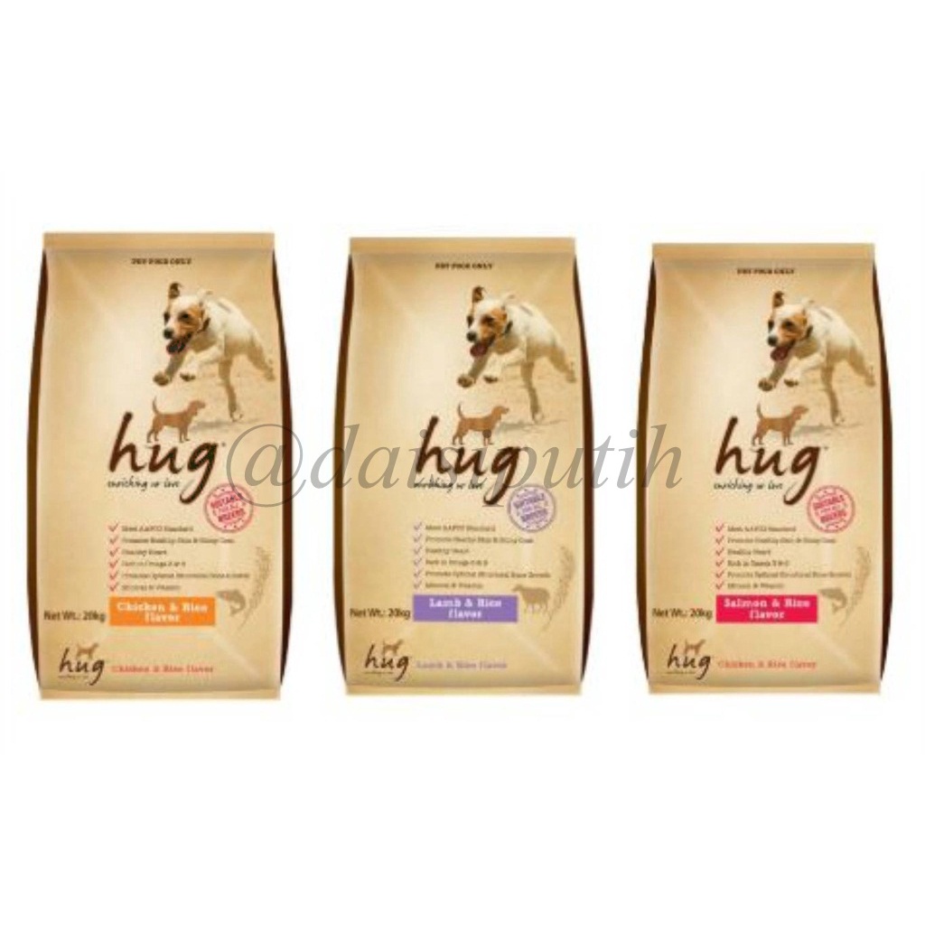 DP Hug Premium Dry Dog Food 2KG (Chicken&Rice, Lamb&Rice, Salmon&Rice