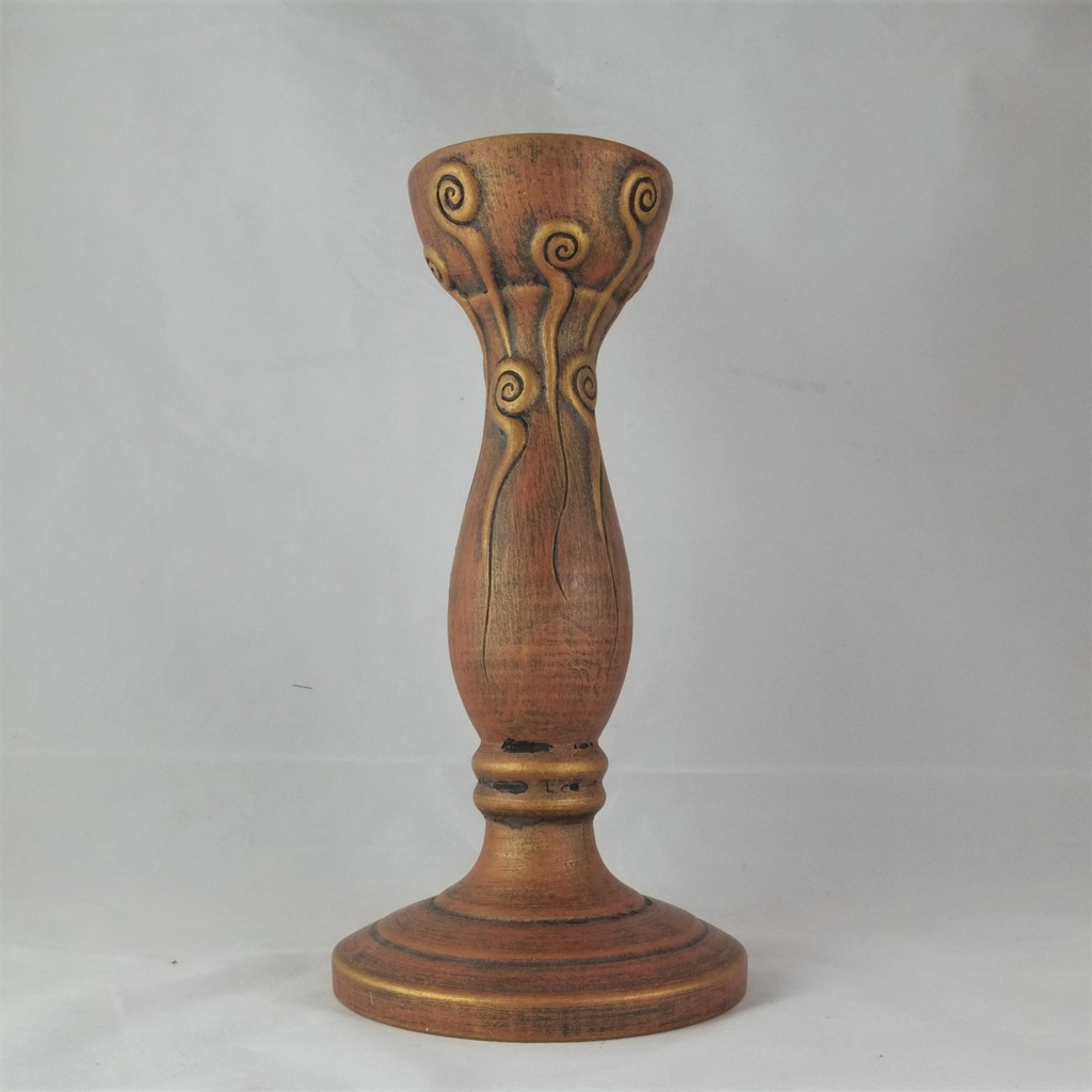 Keceramics Handmade Ceramic Vase Pot Pucuk Paku Column Candle Stand (15