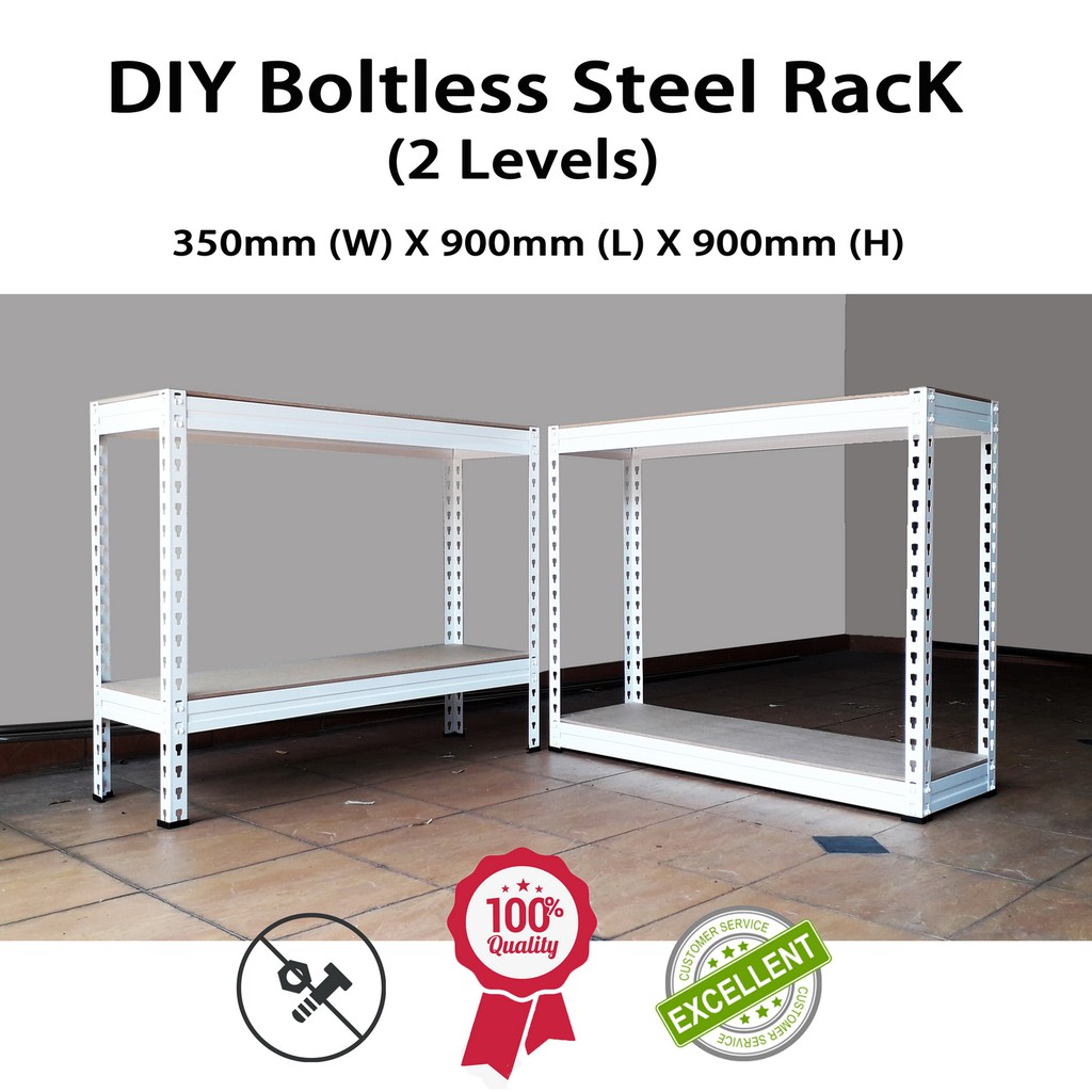 DIY Boltless Rack 2 Levels Steel Rack Shopee Malaysia