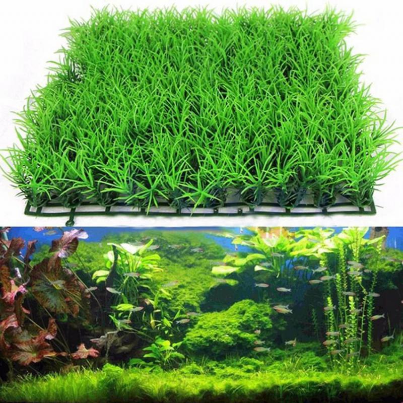 Plastic Artificial Lawn Carpet Aquarium Plant Decoration Underwater