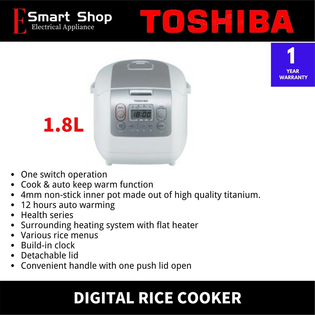 TOSHIBA 1.8L DIGITAL RICE COOKER RC18NMF Shopee Malaysia