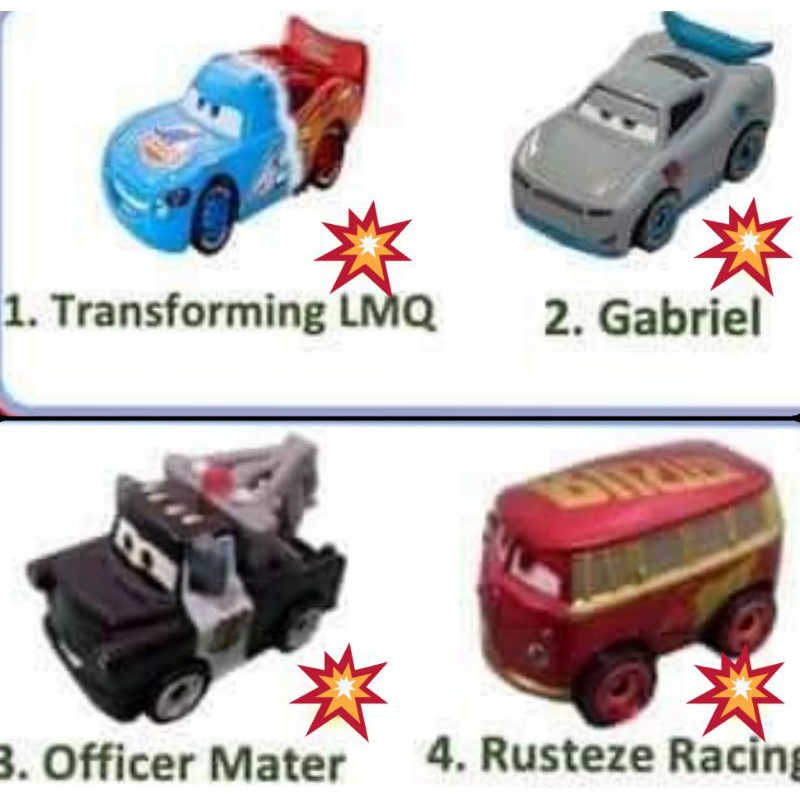 Disney Pixar Cars Mini Racers 2021 Series 1 Fillmore McQueen Mater