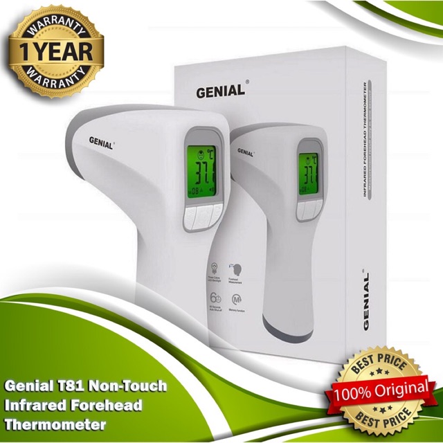 Genial T81 NonTouch Infrared Forehead Thermometer fever detector
