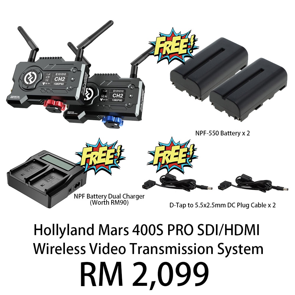 (Ready Stock) Hollyland Mars 400S PRO SDI/HDMI Wireless Video