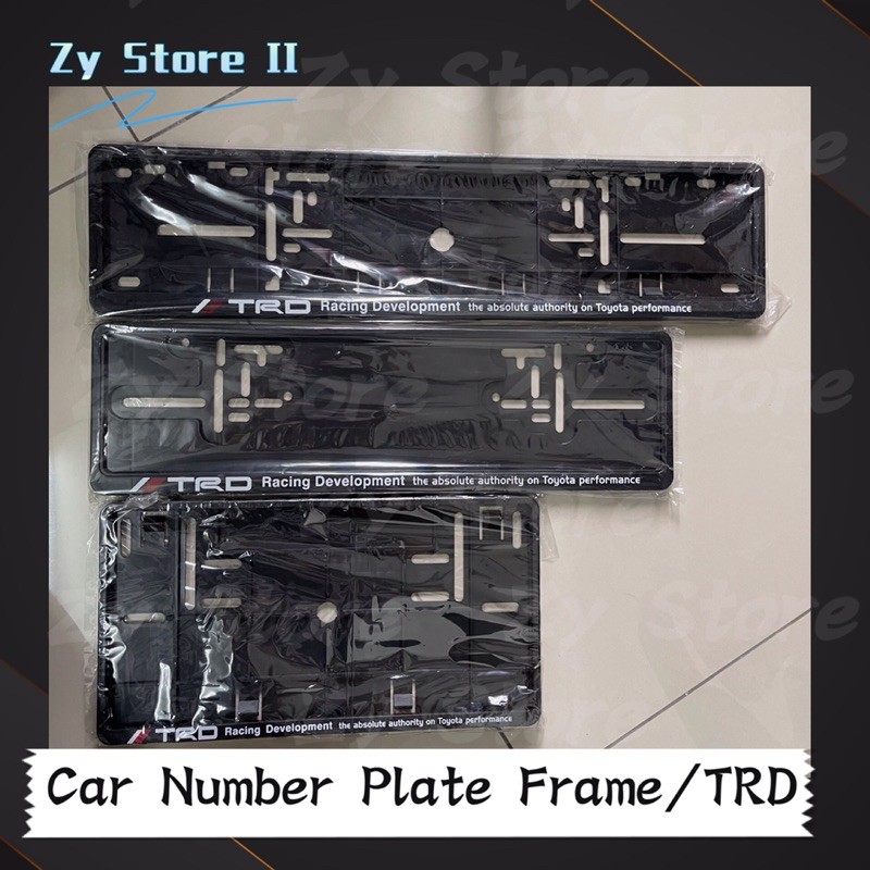 1pcs Toyota TRD Car Number Plate Cover/ Black Shopee Malaysia