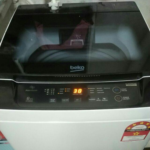 BEKO FULLY AUTO WASHING MACHINE 8KG BTU8060W WHITE Shopee Malaysia
