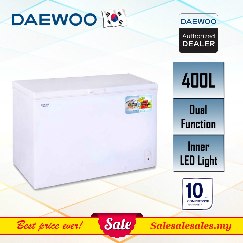 Daewoo Korea 400L / 200L / 150L / 100L Chest Freezer Dual Function Peti