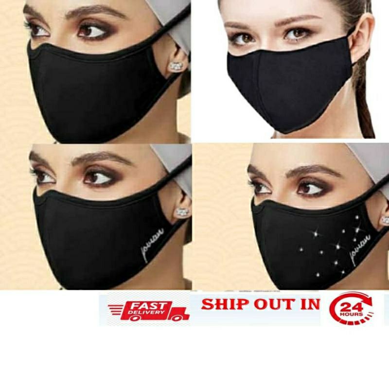Face Mask Jovian Diamond, Face Mask Washable, Topeng Muka Muslimah Tali